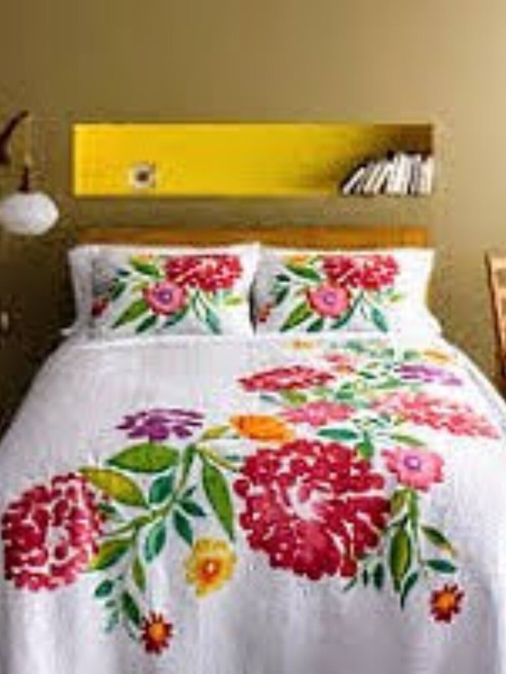 Retro 100% Cotton Floral Quilt Full/Queen w/Pillow Cases
